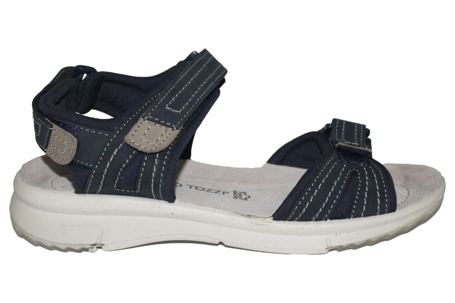 Marco Tozzi Navy Leather Wide Fit Comfort Walking Summer Sandals 3 Marco Tozzi Navy Leather Wide Fit Comfort Walking Summer Sandals