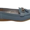 Womens Light Blue Leather Comfort Insole Summer Tassle Loafers Flat Shoes -Shoes Sale Store l01161c 2