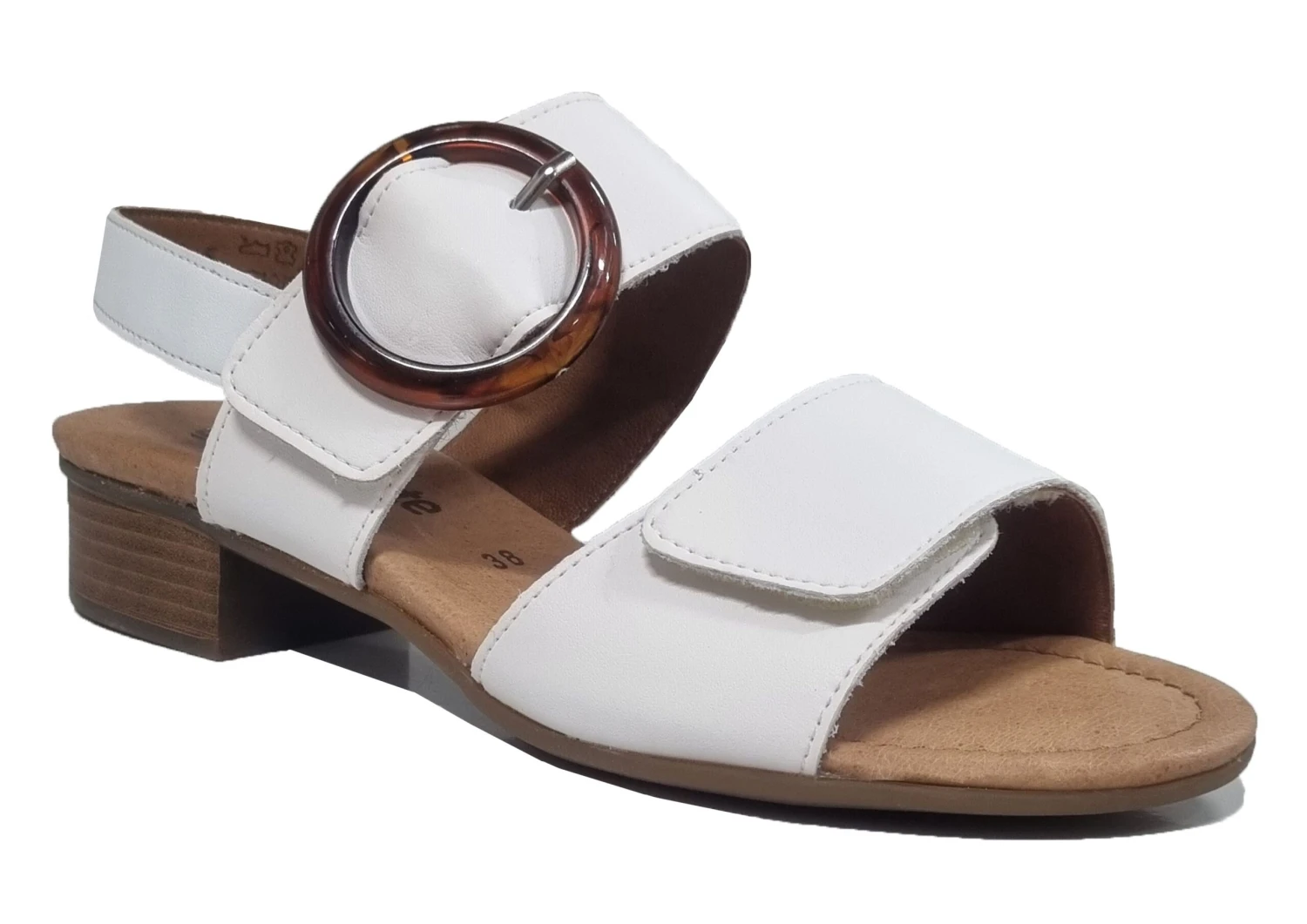 Remonte Low Heel Sandals Womens Easy Fasten Summer Sandals Size 3 4 5 6 7 8 White 4 Remonte Low Heel Sandals Womens Easy Fasten Summer Sandals Size 3 4 5 6 7 8 White - Image 2