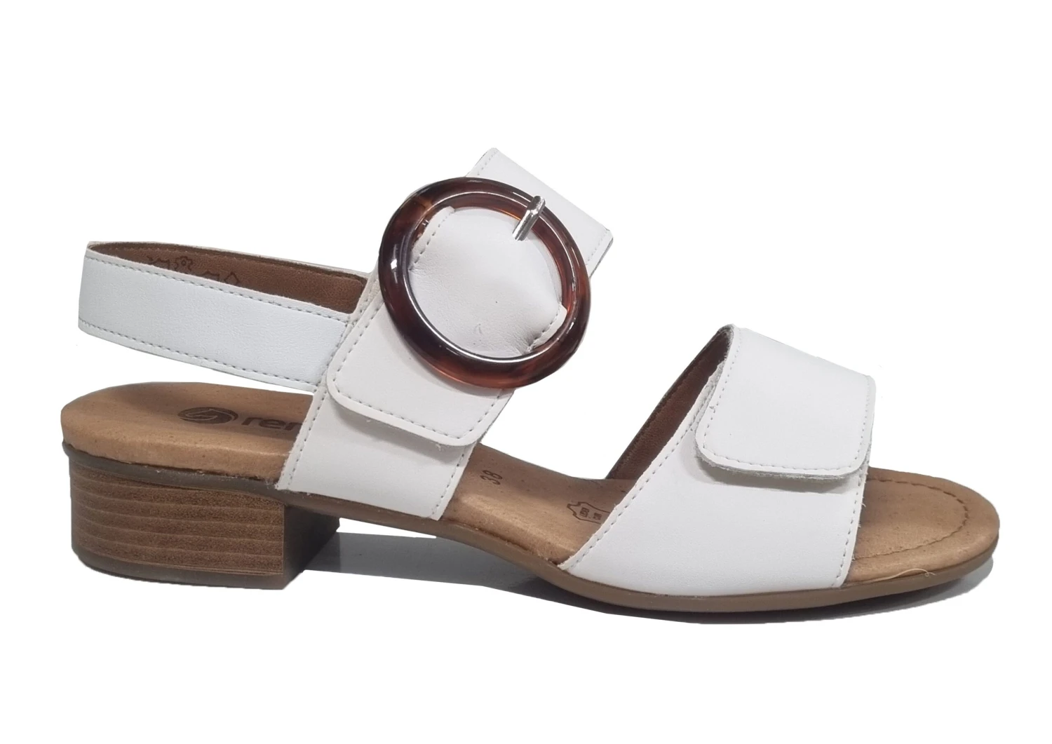 Remonte Low Heel Sandals Womens Easy Fasten Summer Sandals Size 3 4 5 6 7 8 White 3 Remonte Low Heel Sandals Womens Easy Fasten Summer Sandals Size 3 4 5 6 7 8 White