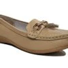 Womens Leather Wide Fit Comfort Tassel Loafers Flat Summer Shoes Size 3 4 5 6 7 8 Cream -Shoes Sale Store l11822crm