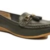 Womens Leather Wide Fit Comfort Tassel Loafers Flat Summer Shoes Size 3 4 5 6 7 8 Grey -Shoes Sale Store l11822df