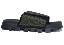 Mens Comfort Easy Fastening Khaki Comfort Slip On Summer Sliders