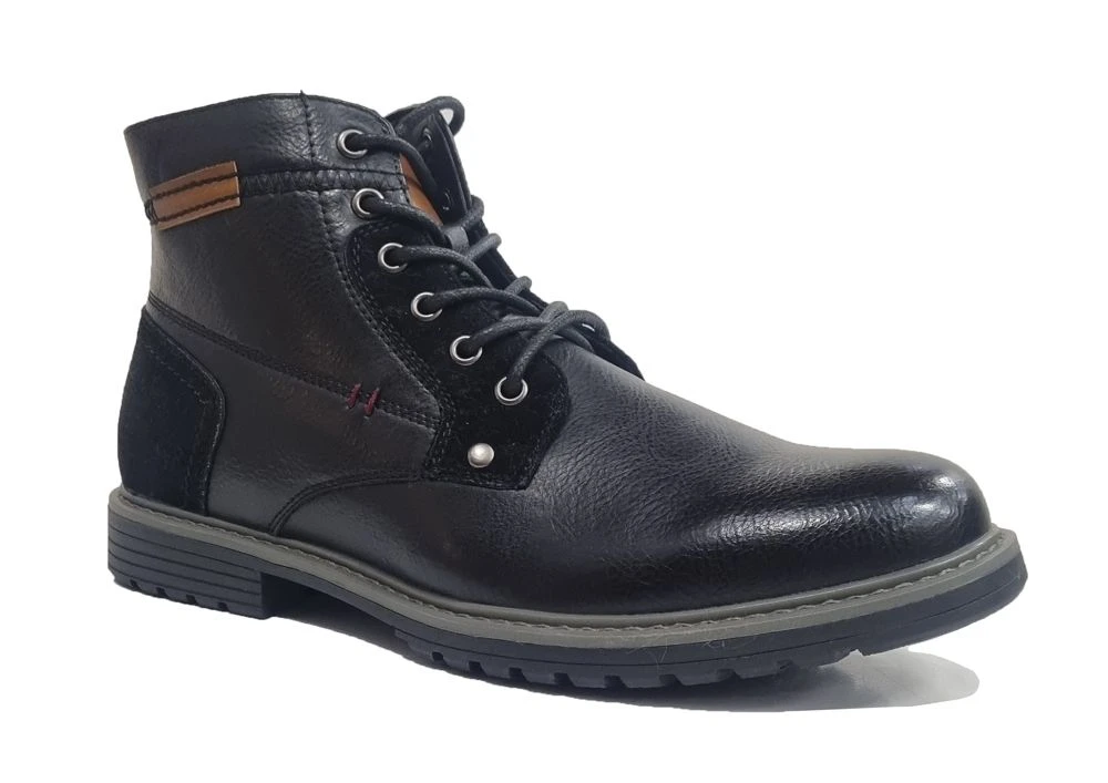 Mens Military Style Boot Black Mens Smart Casual Lace Up Boots Size 7 8 9 10 11 NEW 3 Mens Military Style Boot Black Mens Smart Casual Lace Up Boots Size 7 8 9 10 11 NEW - Image 2