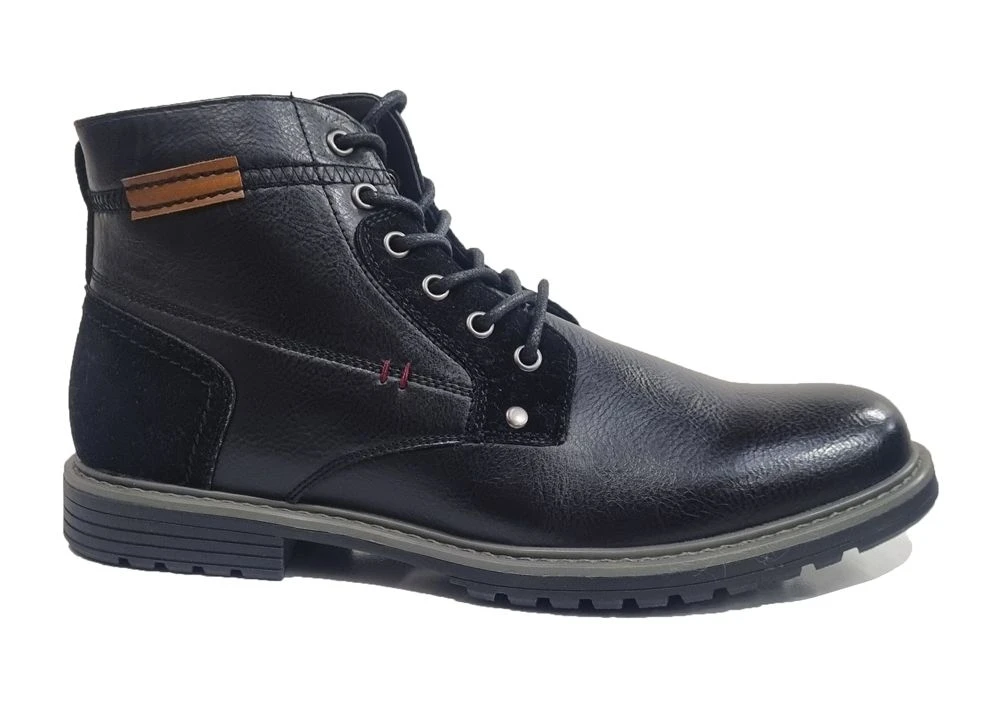 Mens Military Style Boot Black Mens Smart Casual Lace Up Boots Size 7 8 9 10 11 NEW 2 Mens Military Style Boot Black Mens Smart Casual Lace Up Boots Size 7 8 9 10 11 NEW