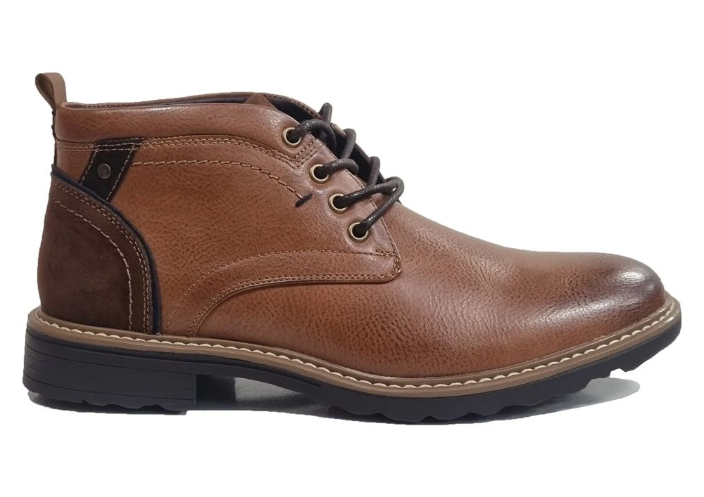 Mens Formal Lace Up Boots Tan Mens Casual Chukka Boots Size 7 8 9 10 11 12 NEW 4 Mens Formal Lace Up Boots Tan Mens Casual Chukka Boots Size 7 8 9 10 11 12 NEW - Image 2