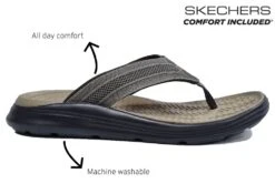 Skechers Sargo Point Vista Sandals Mens Slip On Sandals Mens Flip Flops Size 7 8 9 10 11 12 Brown -Shoes Sale Store m10394lb3