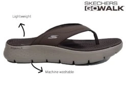 Skechers Go Walk Flex Sandals Mens Comfort Slip On Sandals Size 7 8 9 10 11 12 Brown -Shoes Sale Store m10395b3