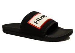 Hunter Neo Sliders Mens Flat Summer Sandals Pool Slides Size 7 8 9 10 11 12 Black
