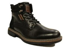 Charles Southwell Shoes Mens Military Casual Lace Up Boots Size 7 8 9 10 11 12 Black