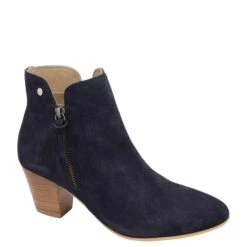 Navy Suede Tulli Ankle Boots | Ravel