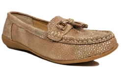 Jo & Joe Tahiti Loafers Womens Leather Slip On Loafers Casual Shoes Size 3 4 5 6 7 8 Pink