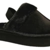 Krush Platform Slippers Ladies Slingback Mules Size 3 4 5 6 7 8 Black