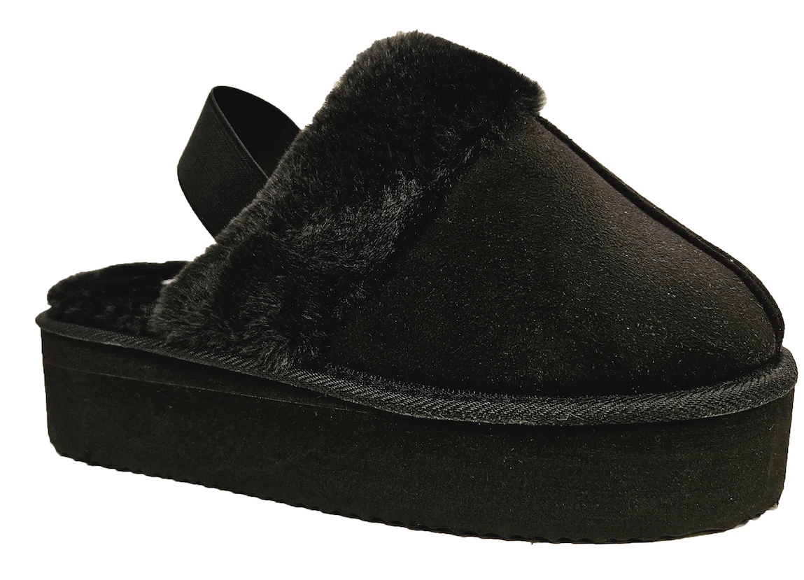 Krush Platform Slippers Ladies Slingback Mules Size 3 4 5 6 7 8 Black 3 Krush Platform Slippers Ladies Slingback Mules Size 3 4 5 6 7 8 Black