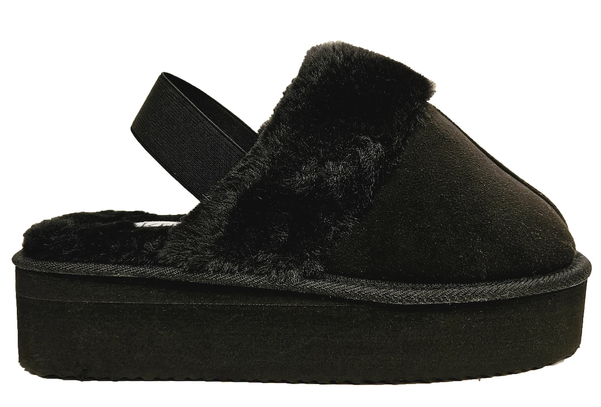 Krush Platform Slippers Ladies Slingback Mules Size 3 4 5 6 7 8 Black 4 Krush Platform Slippers Ladies Slingback Mules Size 3 4 5 6 7 8 Black - Image 2