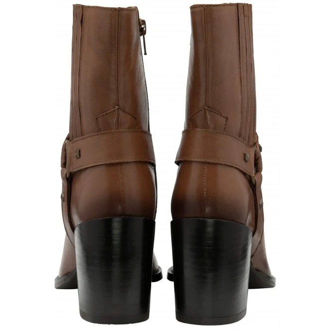 Tan Leather Ohey Zip-Up Mid-Calf Boots | Ravel 5 Tan Leather Ohey Zip-Up Mid-Calf Boots | Ravel - Image 3