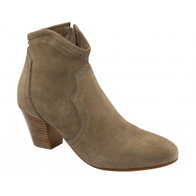 Taupe Suede Teelin Heeled Ankle Boots | Ravel 3 Taupe Suede Teelin Heeled Ankle Boots | Ravel