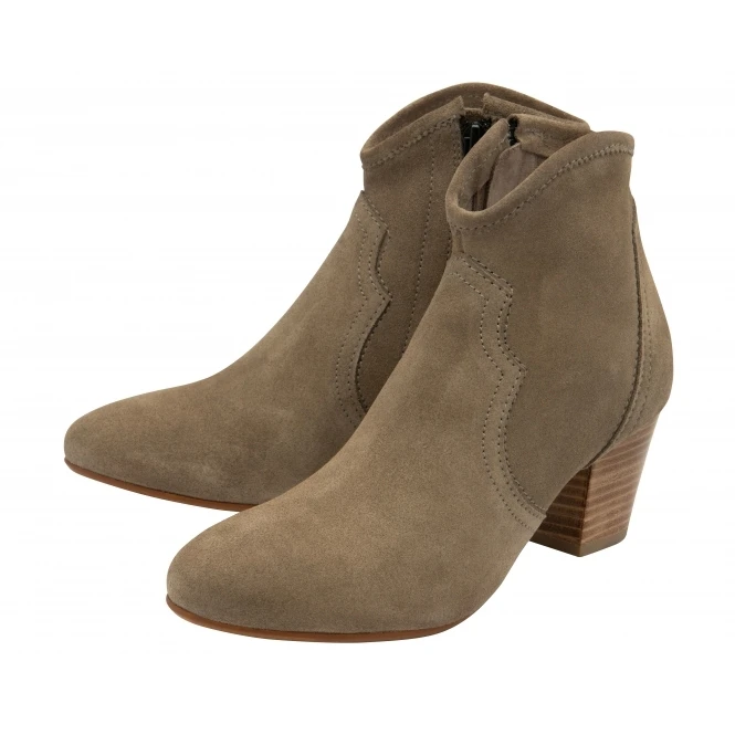 Taupe Suede Teelin Heeled Ankle Boots | Ravel 4 Taupe Suede Teelin Heeled Ankle Boots | Ravel - Image 2