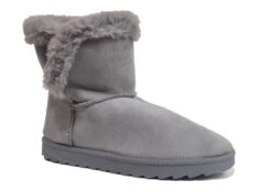 Ladies Faux Fur Boots Faux Suede Boots Warm Snow Boots Size 3 4 5 6 7 8 NEW